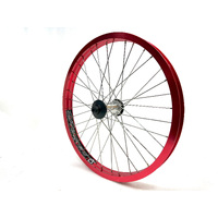 Alienation BMX 20" Front Wheel Sealed 10mm Hub (Red-Silver)