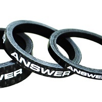 ANSWER Pro 1-1/8" Carbon Headset Spacer Set 3 (Black)