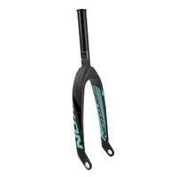 IKON BMX Carbon 20" Fork 20mm (Black/Teal) Straight